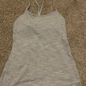 Lululemon grey and white long tank top